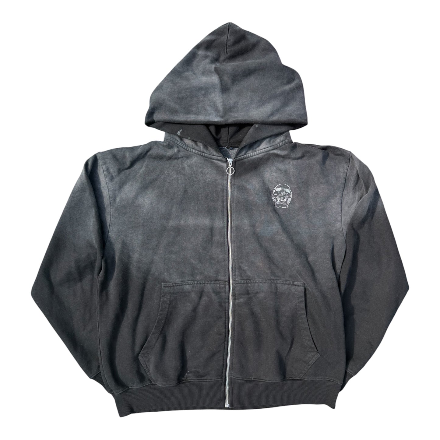 ASHED SKULL ZIP UP