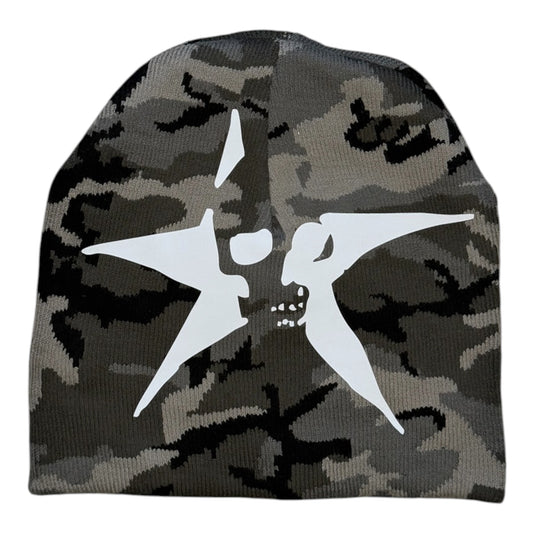 STAR FACE BEANIE [CAMO]