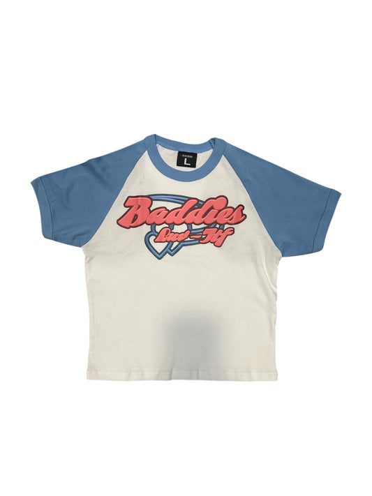 BADDIES BABY TEE - BLUE