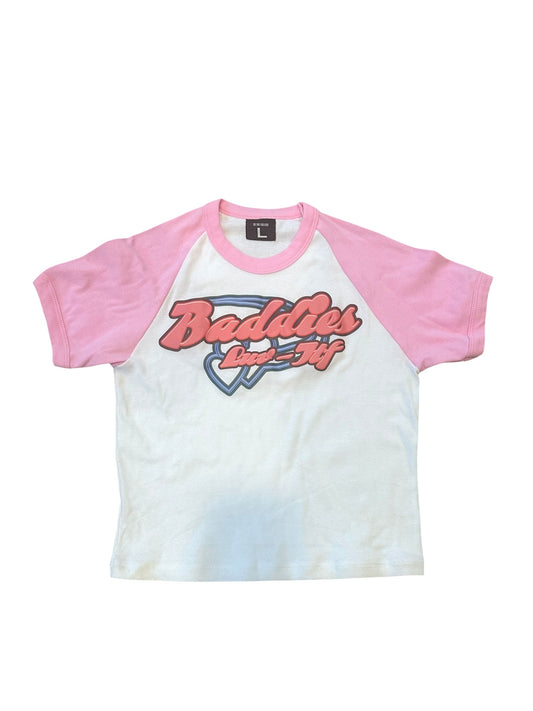 BADDIES BABY TEE - PINK