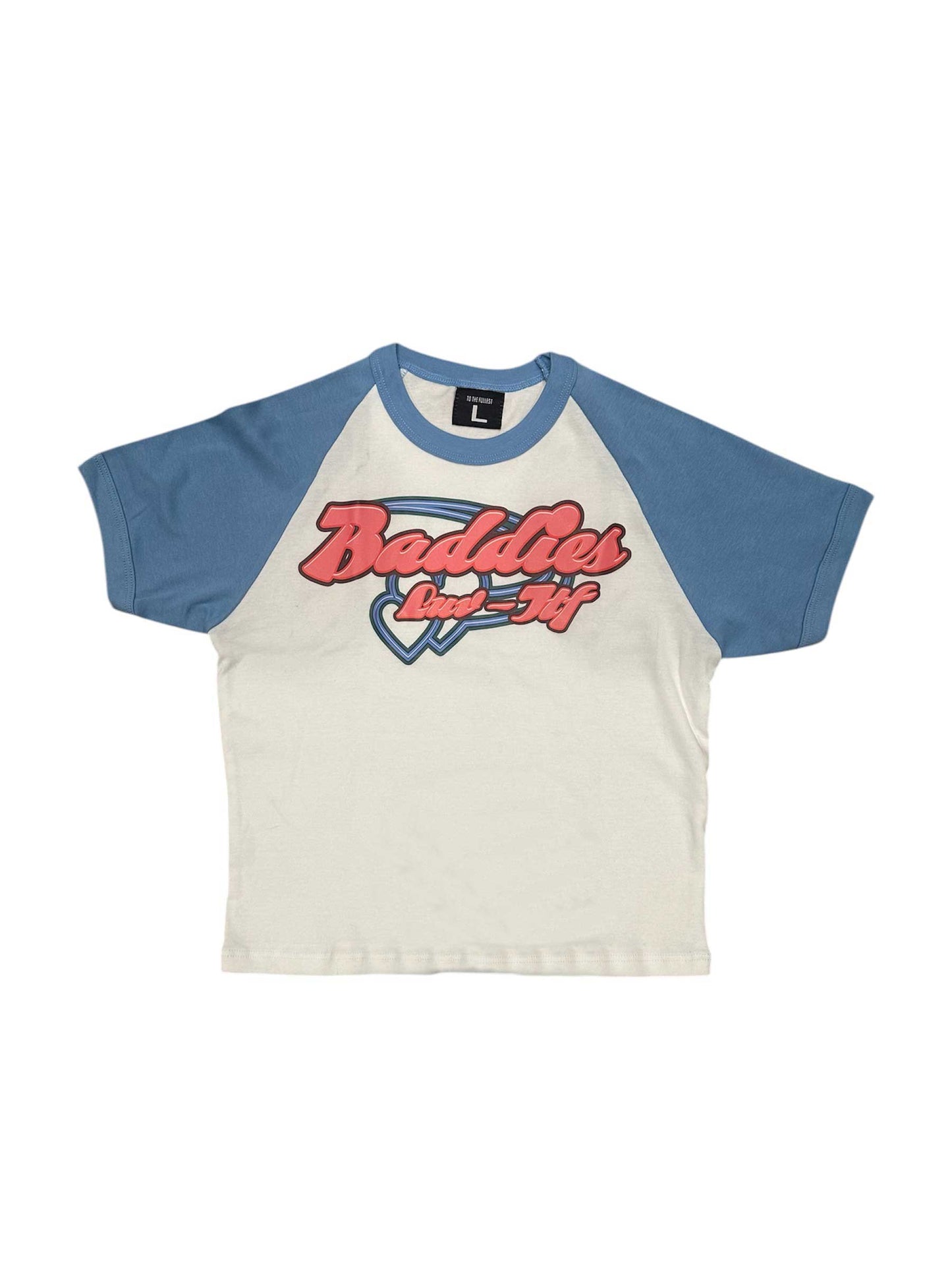 BADDIES BABY TEE - BLUE