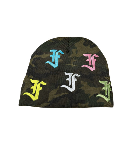 "WHAT THE 𝕱“ BEANIE - ARMY